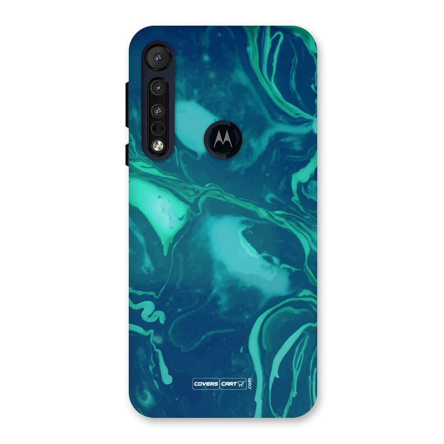 Jazzy Green Marble Texture Back Case for Motorola One Macro