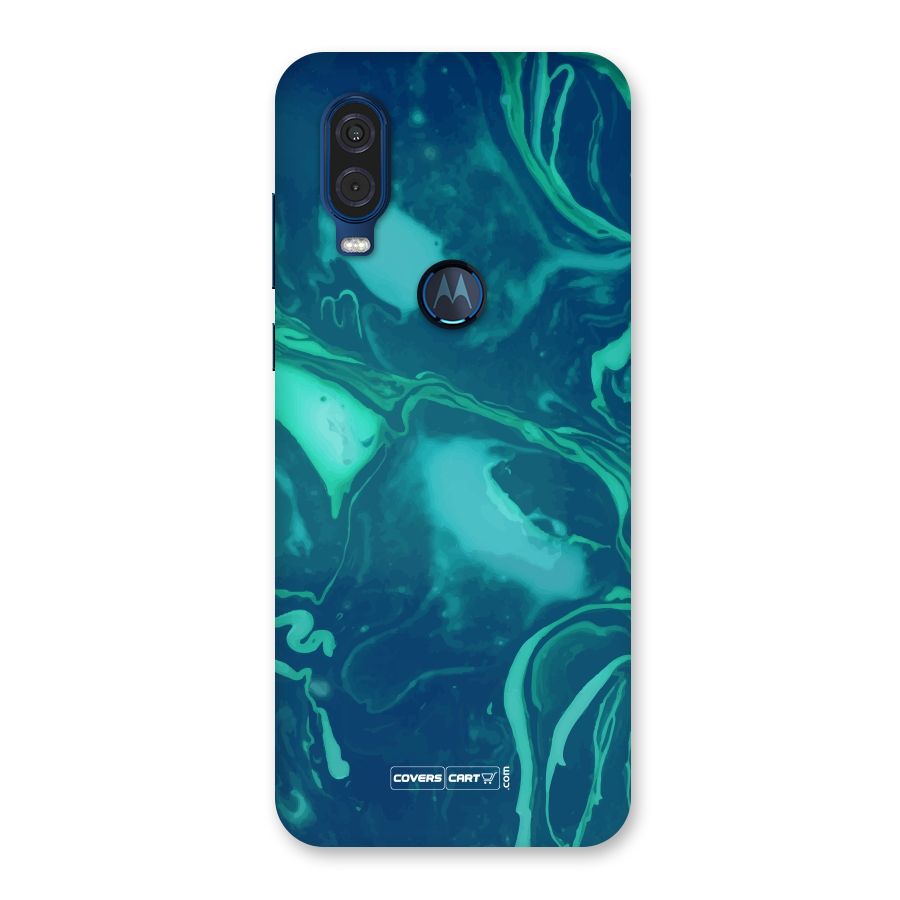 Jazzy Green Marble Texture Back Case for Motorola One Vision
