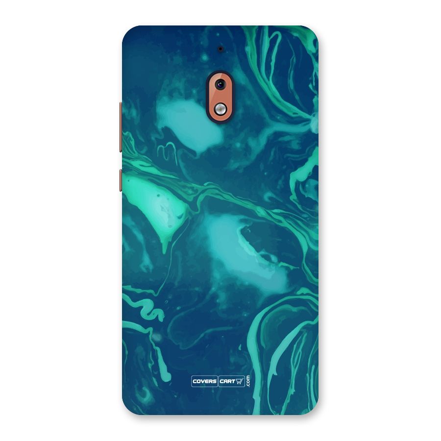 Jazzy Green Marble Texture Back Case for Nokia 2.1