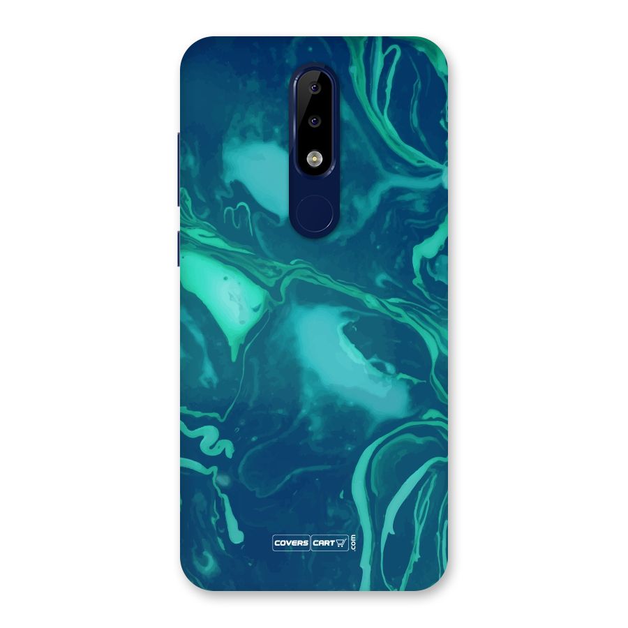 Jazzy Green Marble Texture Back Case for Nokia 5.1 Plus
