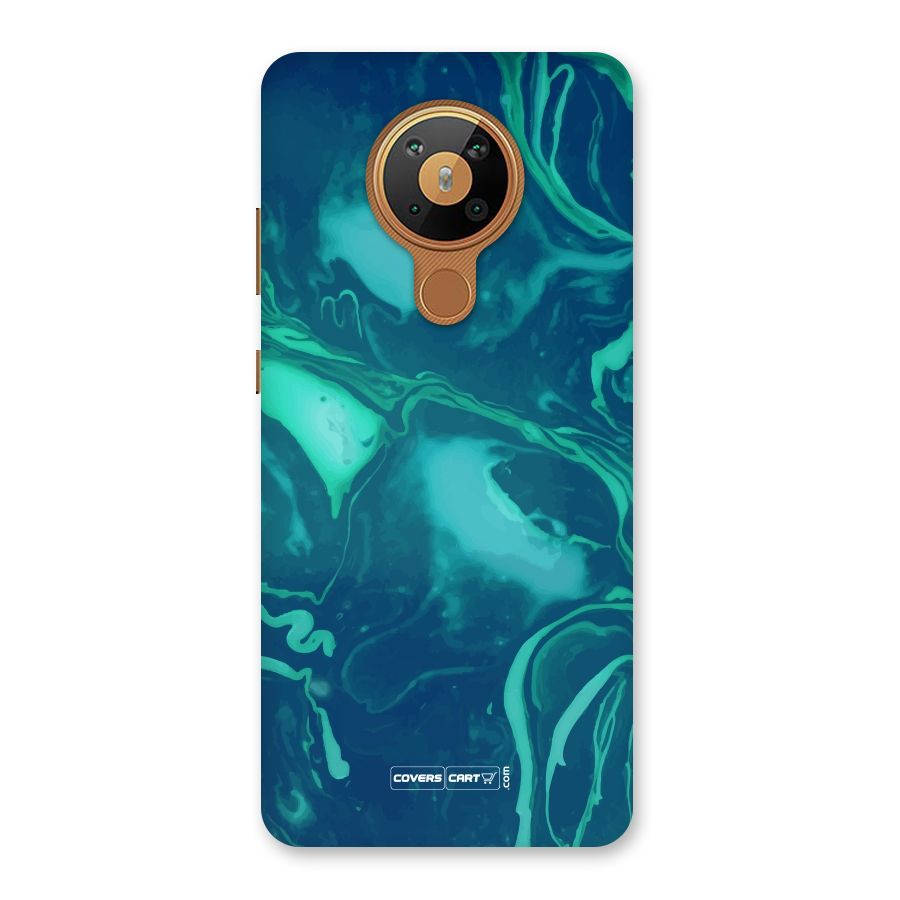 Jazzy Green Marble Texture Back Case for Nokia 5.3
