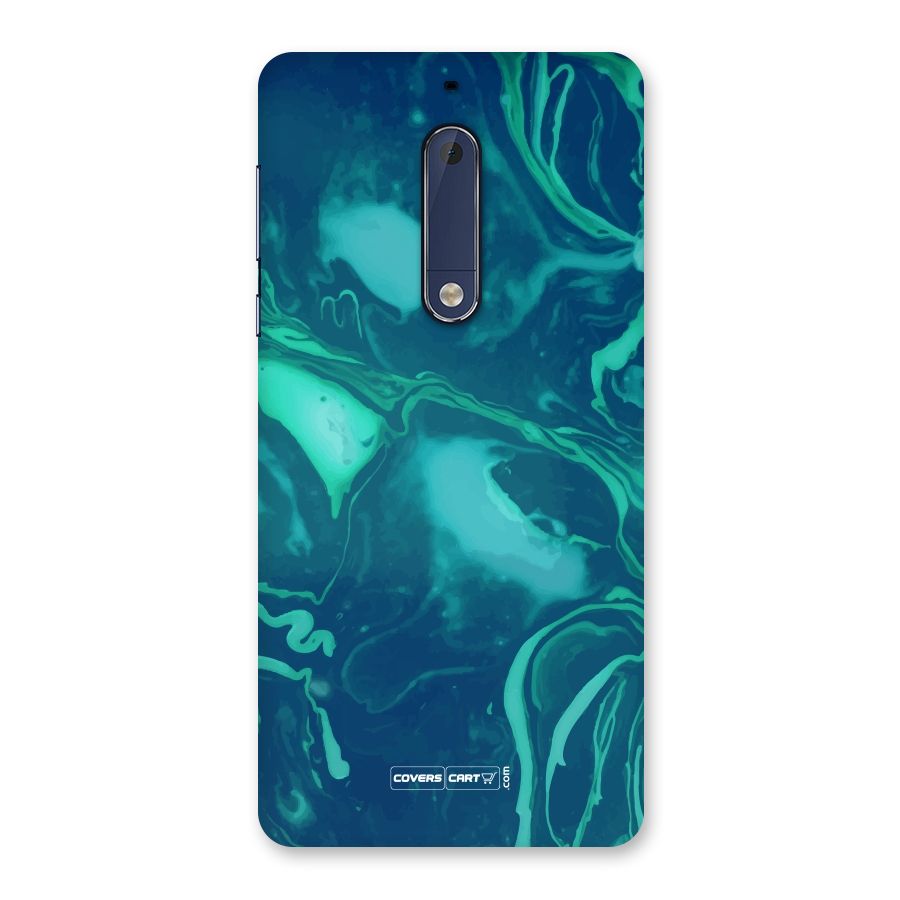 Jazzy Green Marble Texture Back Case for Nokia 5