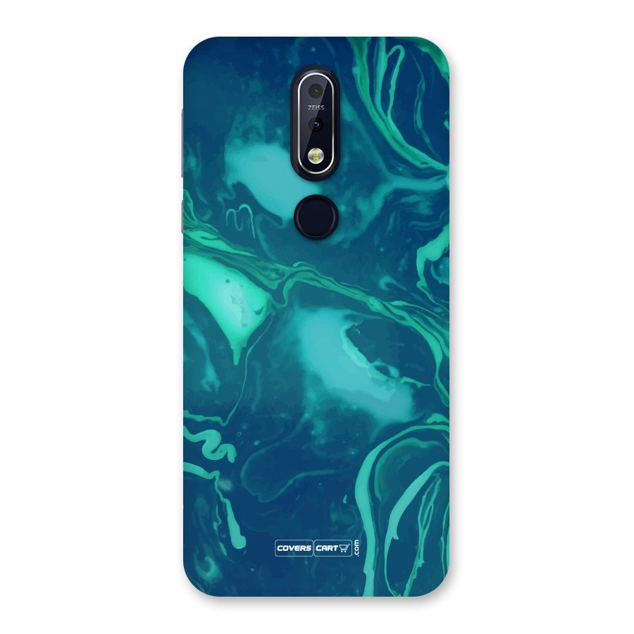 Jazzy Green Marble Texture Back Case for Nokia 7.1