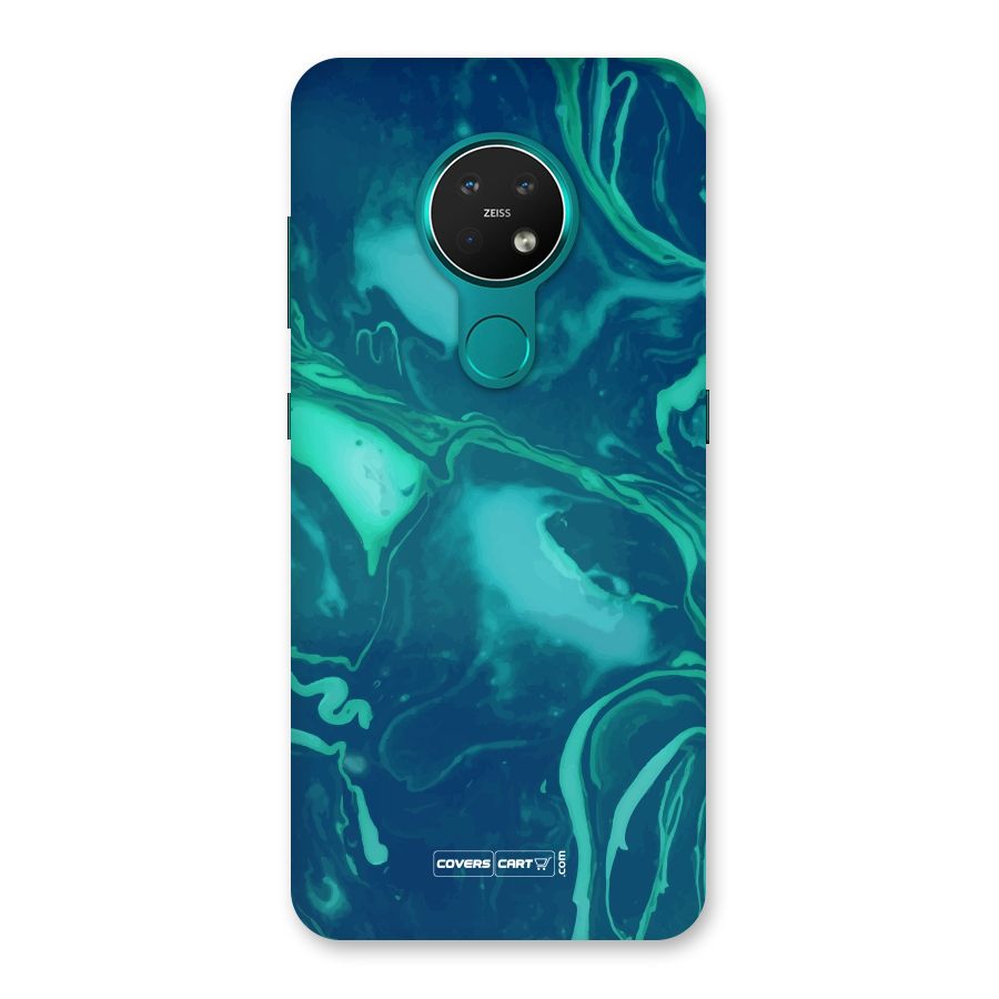 Jazzy Green Marble Texture Back Case for Nokia 7.2