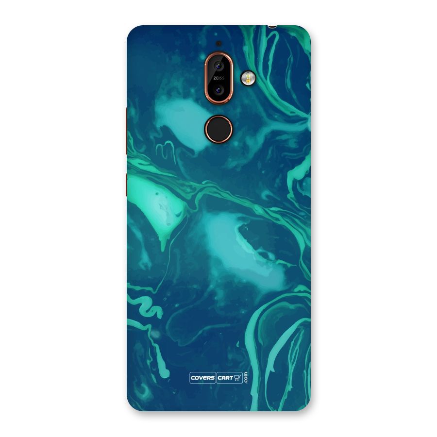Jazzy Green Marble Texture Back Case for Nokia 7 Plus
