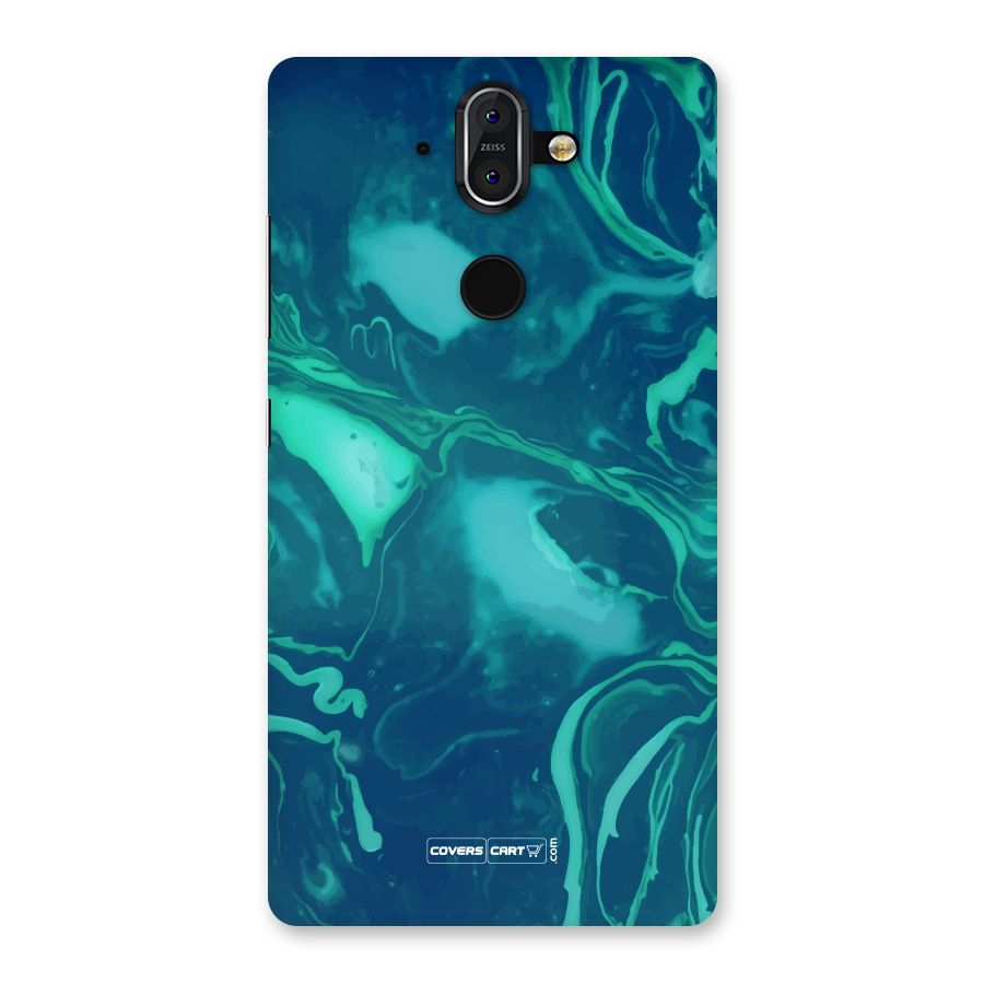 Jazzy Green Marble Texture Back Case for Nokia 8 Sirocco