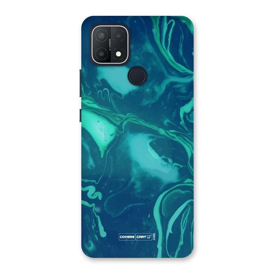 Jazzy Green Marble Texture Back Case for Oppo A15