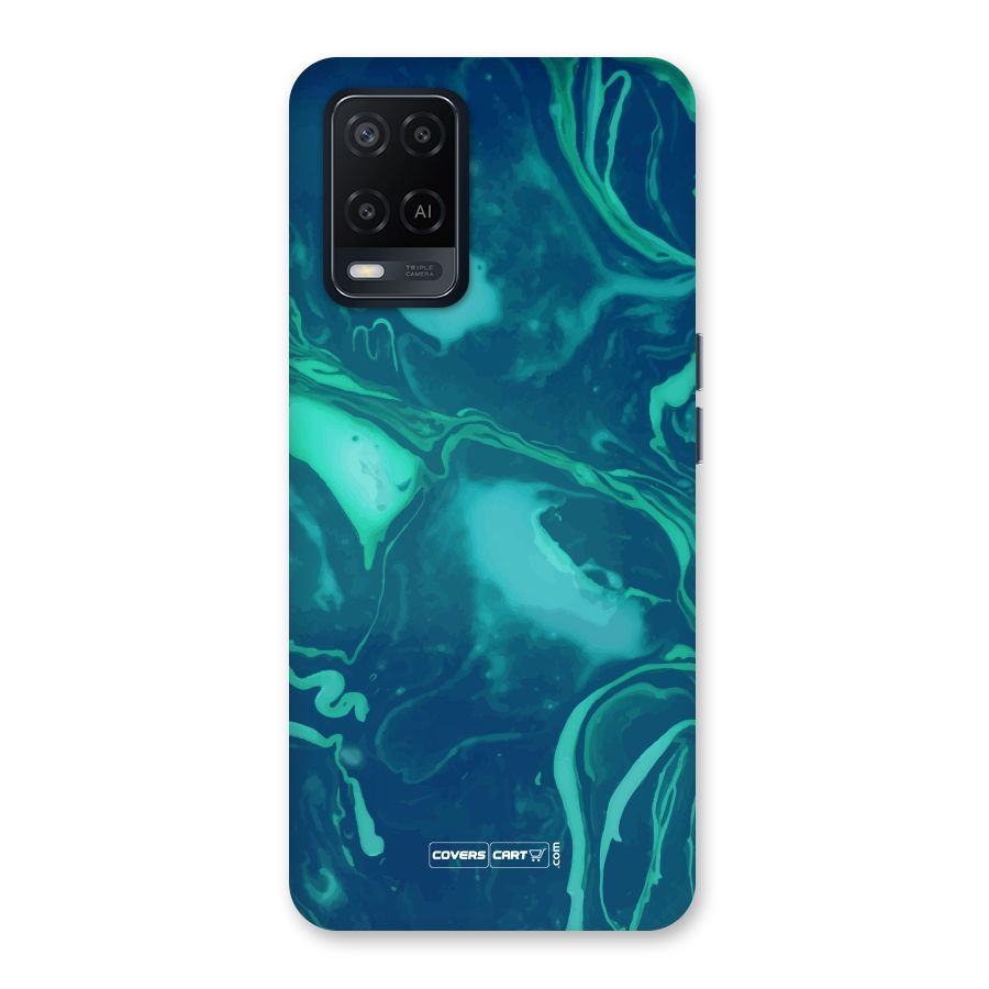 Jazzy Green Marble Texture Back Case for Oppo A54