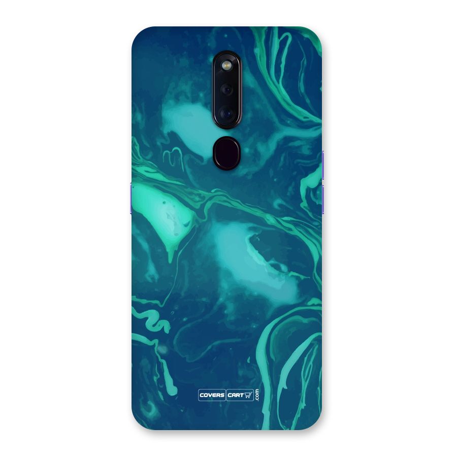 Jazzy Green Marble Texture Back Case for Oppo F11 Pro