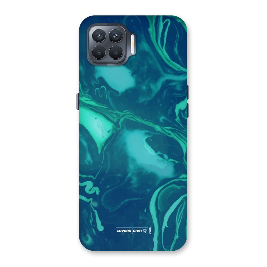 Jazzy Green Marble Texture Back Case for Oppo F17 Pro
