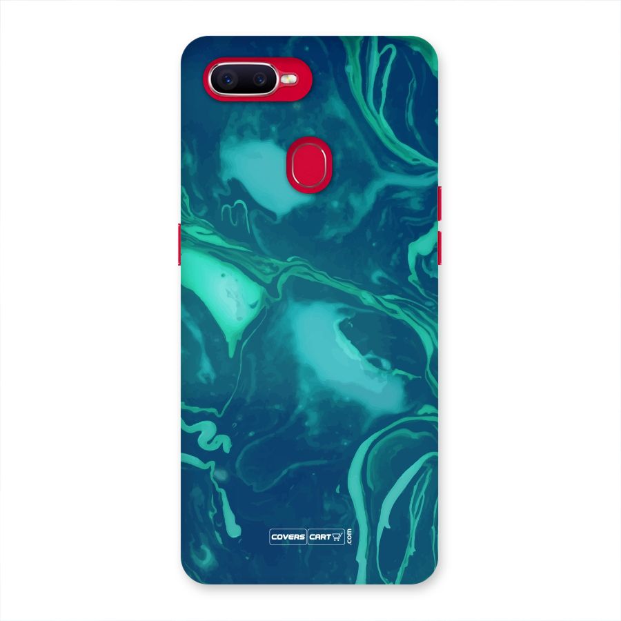 Jazzy Green Marble Texture Back Case for Oppo F9 Pro