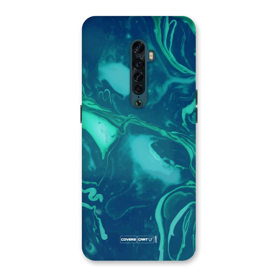 Jazzy Green Marble Texture Back Case for Oppo Reno2