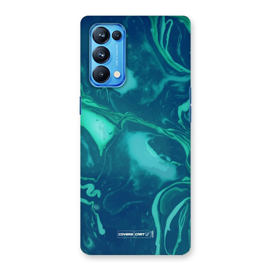 Jazzy Green Marble Texture Back Case for Oppo Reno5 Pro 5G