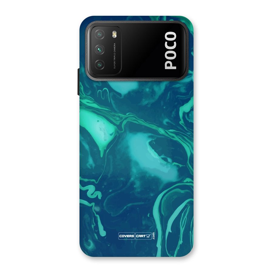Jazzy Green Marble Texture Back Case for Poco M3