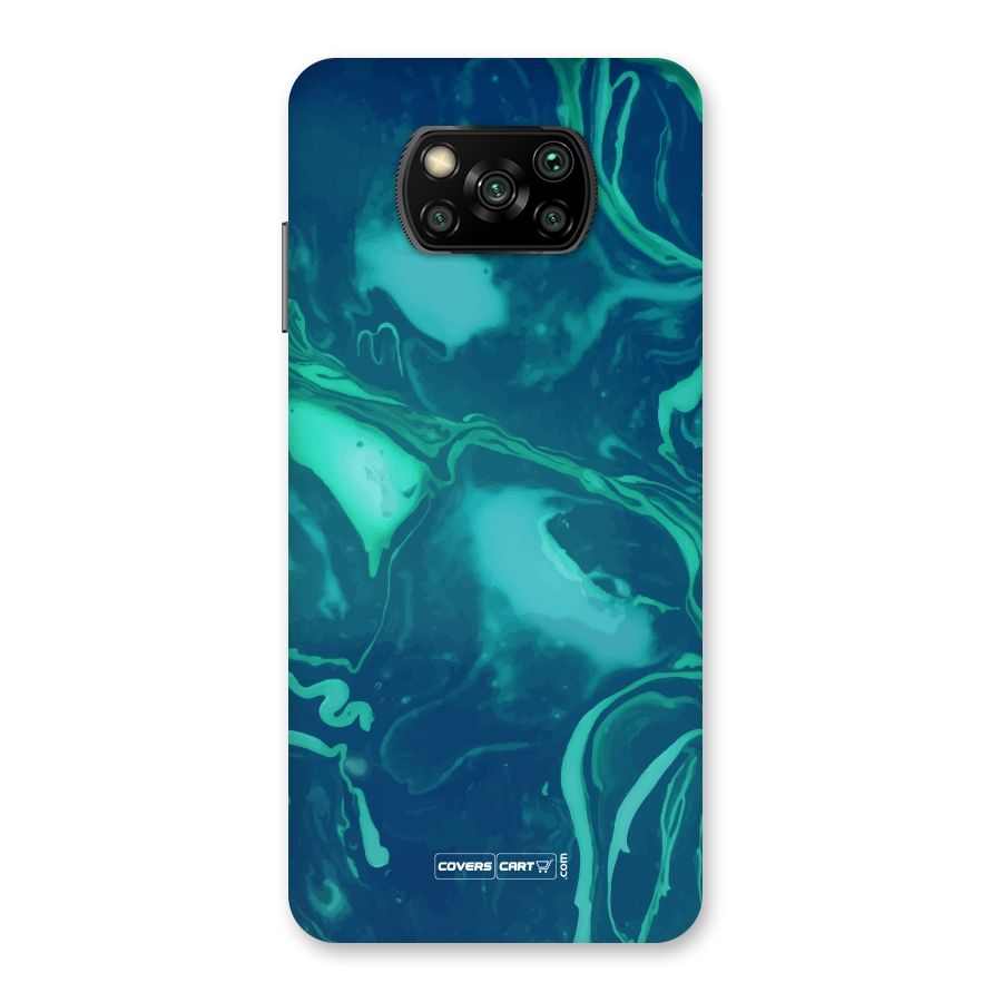 Jazzy Green Marble Texture Back Case for Poco X3