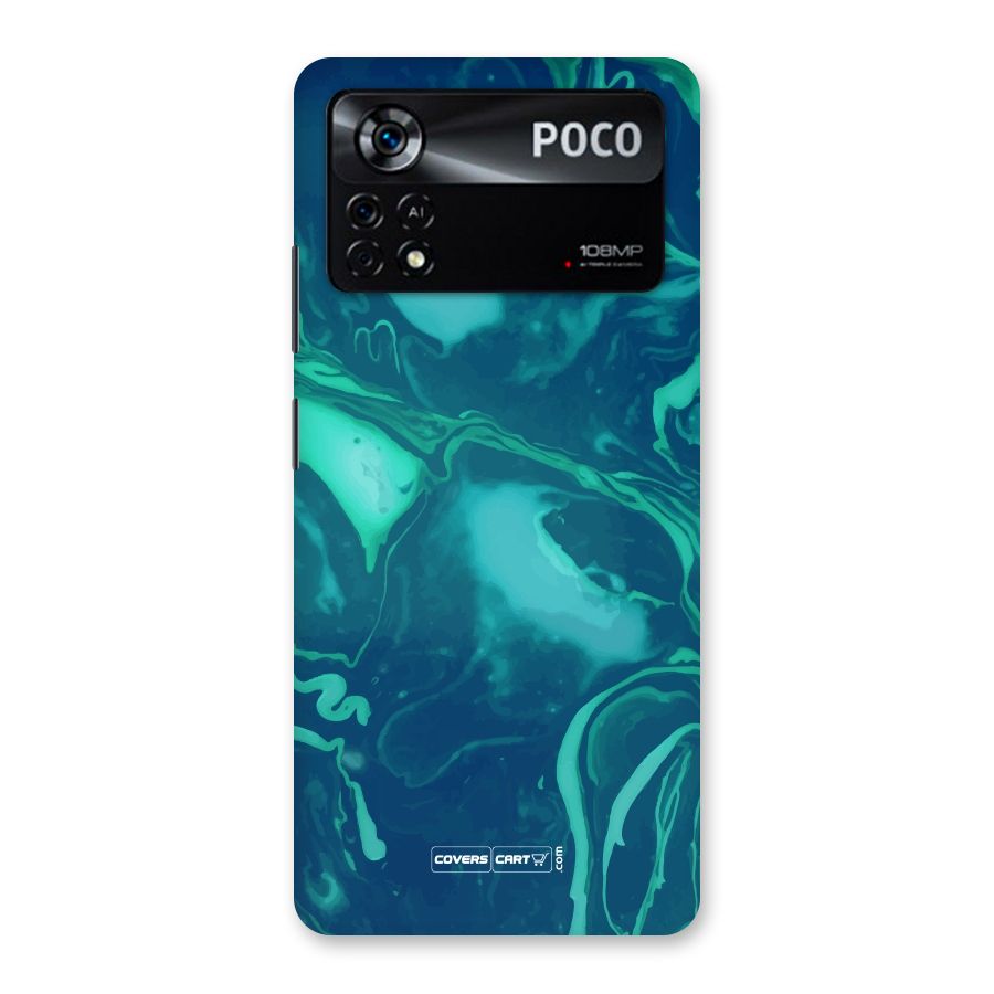Jazzy Green Marble Texture Back Case for Poco X4 Pro 5G