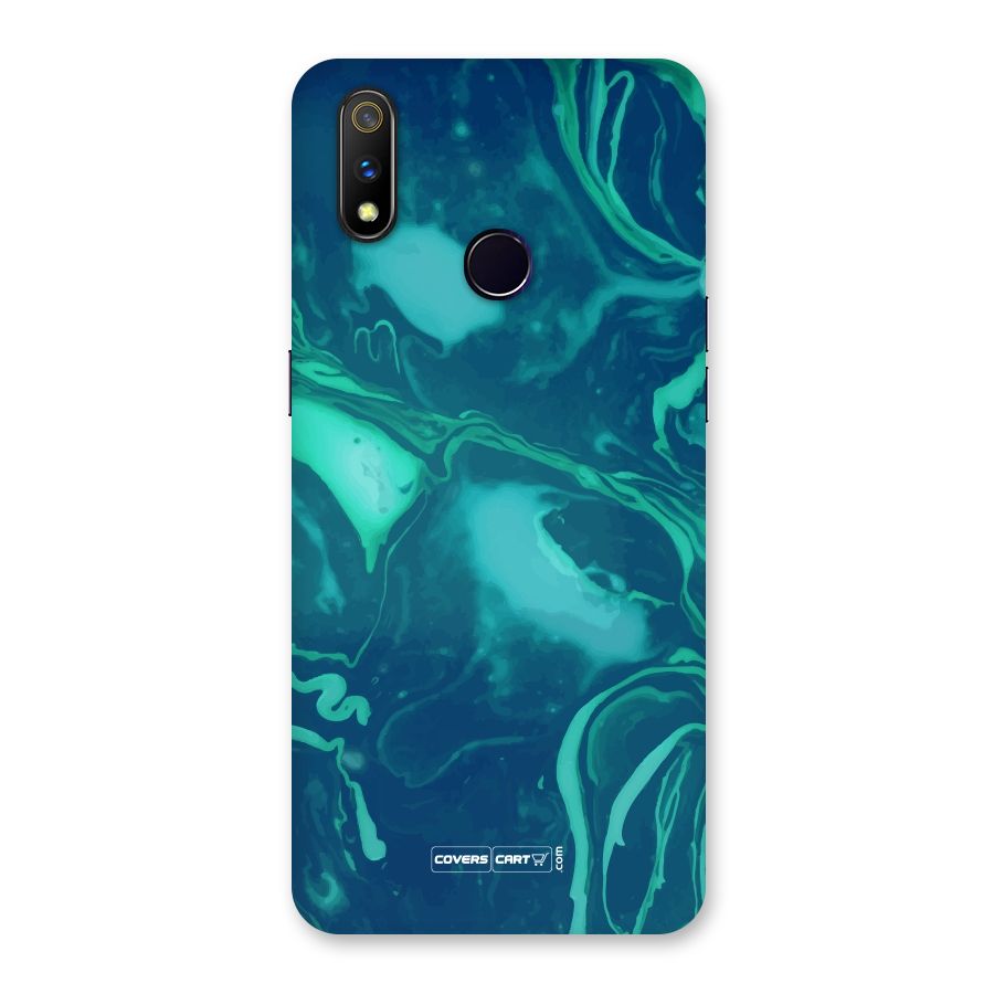 Jazzy Green Marble Texture Back Case for Realme 3 Pro