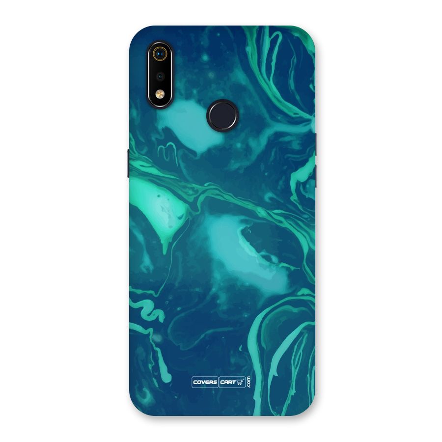 Jazzy Green Marble Texture Back Case for Realme 3i