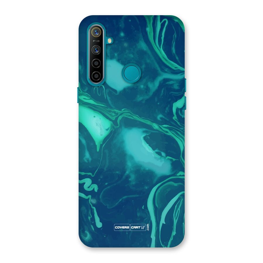 Jazzy Green Marble Texture Back Case for Realme 5i