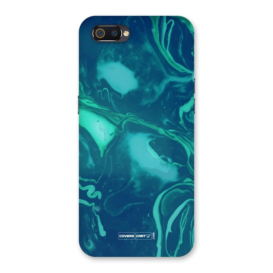 Jazzy Green Marble Texture Back Case for Realme C2