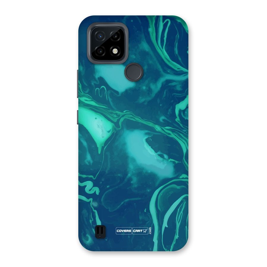 Jazzy Green Marble Texture Back Case for Realme C21