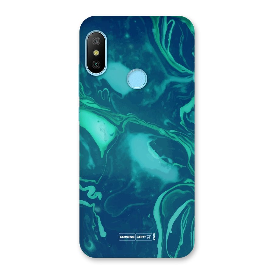 Jazzy Green Marble Texture Back Case for Redmi 6 Pro