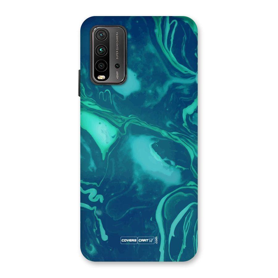 Jazzy Green Marble Texture Back Case for Redmi 9 Power