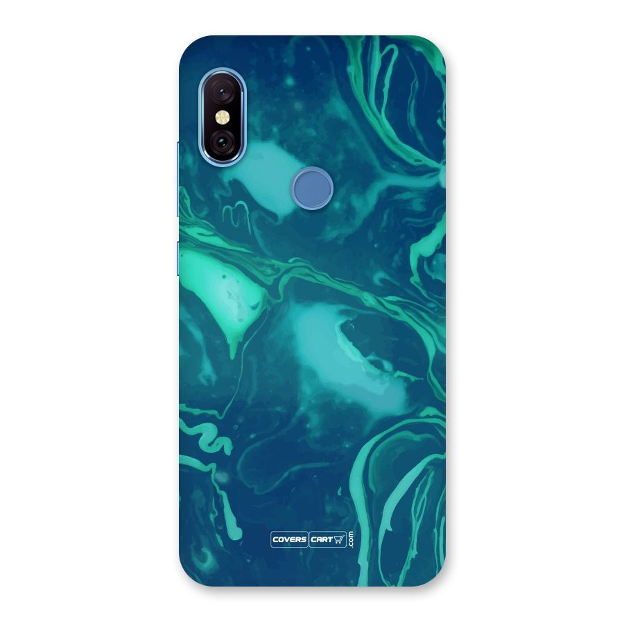 Jazzy Green Marble Texture Back Case for Redmi Note 6 Pro