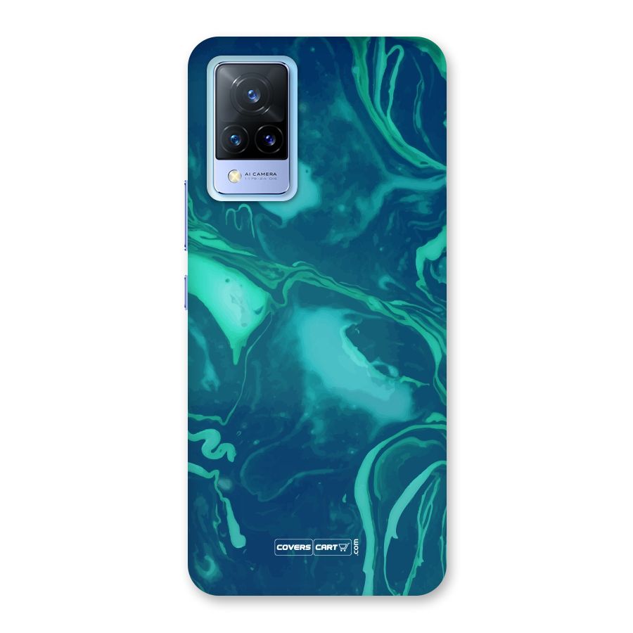 Jazzy Green Marble Texture Back Case for Vivo V21 5G