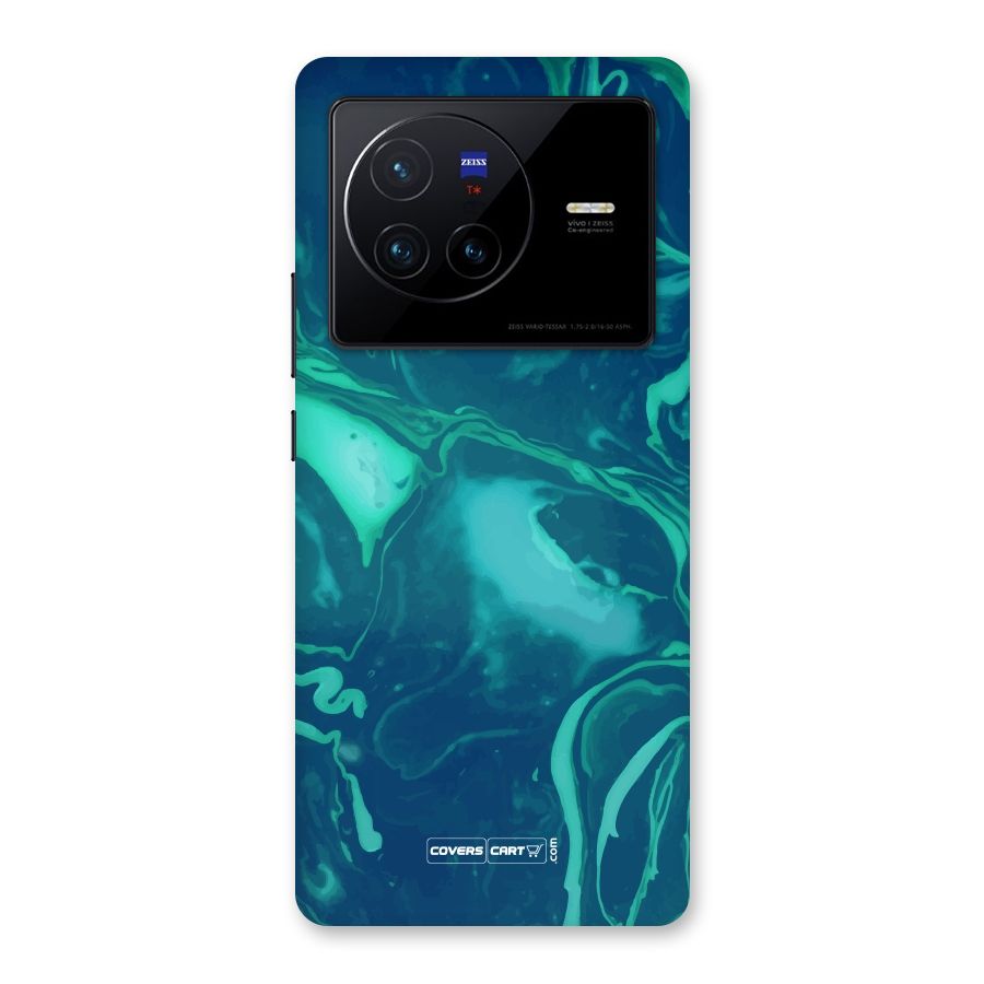 Jazzy Green Marble Texture Back Case for Vivo X80
