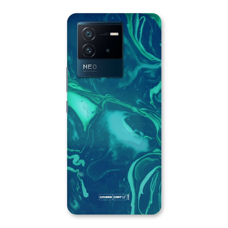 Jazzy Green Marble Texture Back Case for Vivo iQOO Neo 6 5G
