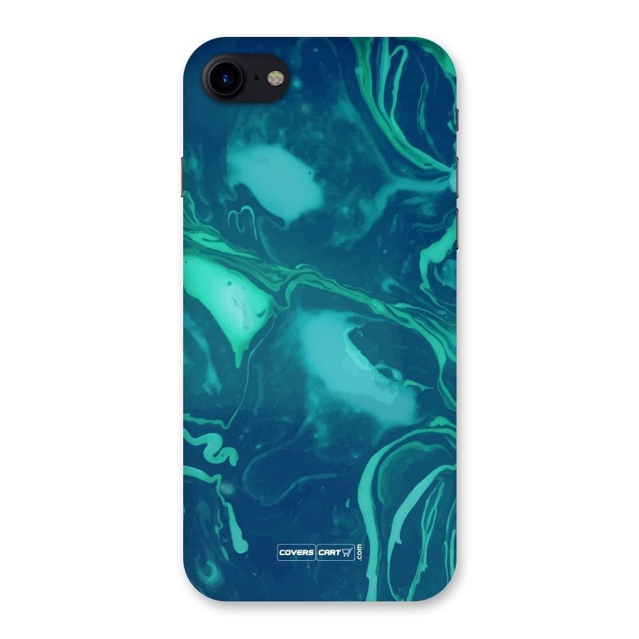 Jazzy Green Marble Texture Back Case for iPhone SE 2020