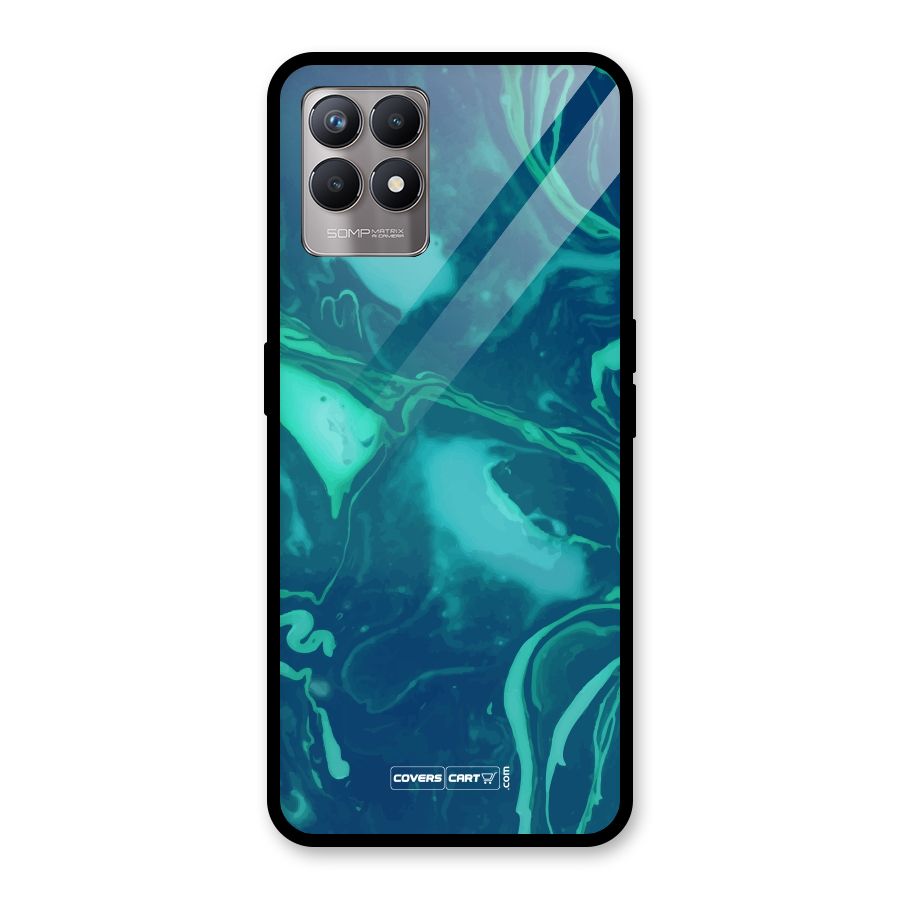 Jazzy Green Marble Texture Glass Back Case for Realme Narzo 50