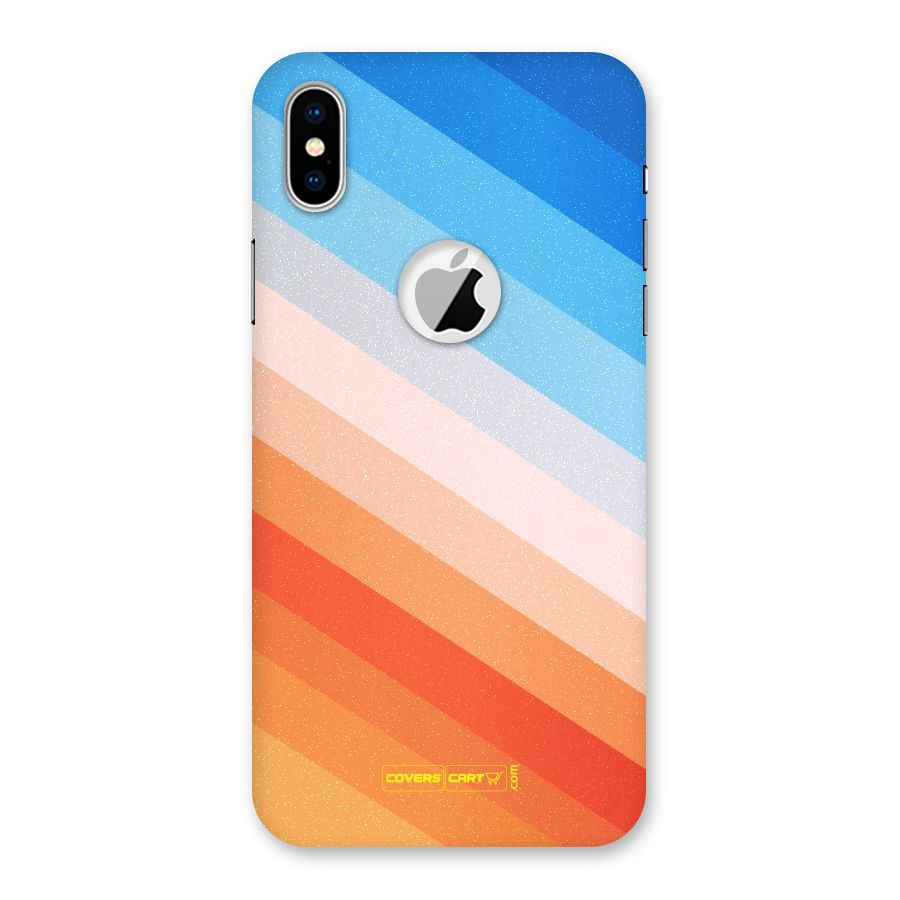 Jazzy Pattern Back Case for iPhone X Logo Cut
