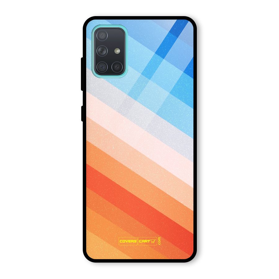 Jazzy Pattern Glass Back Case for Galaxy A71
