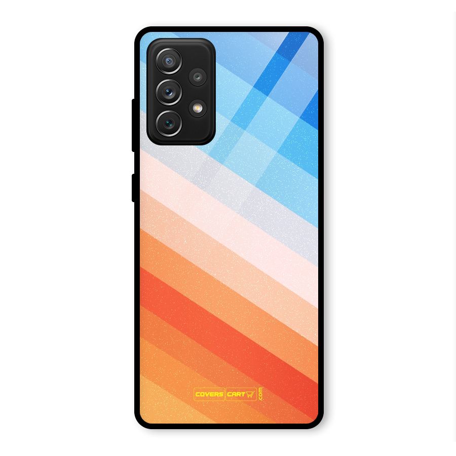 Jazzy Pattern Glass Back Case for Galaxy A72
