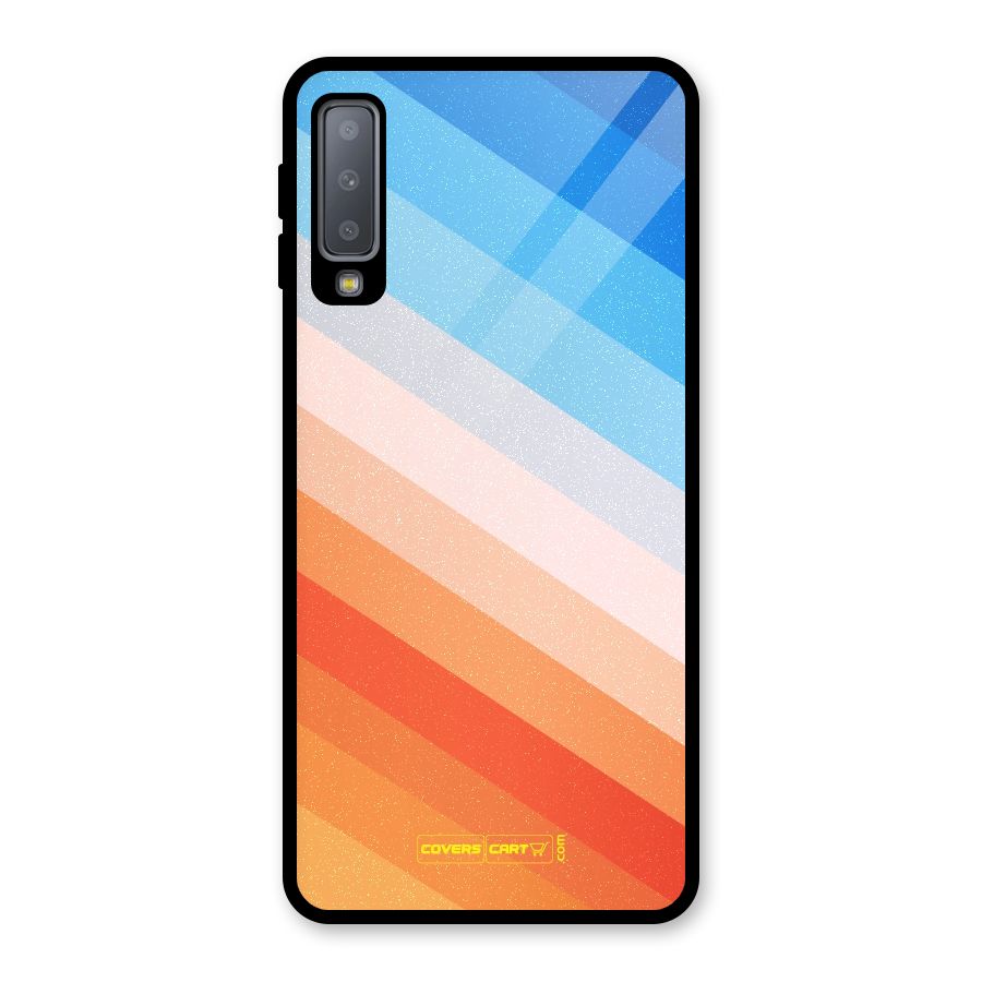 Jazzy Pattern Glass Back Case for Galaxy A7 (2018)