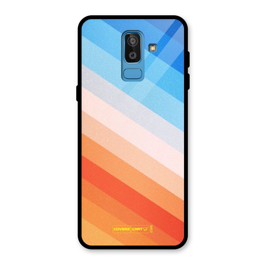 Jazzy Pattern Glass Back Case for Galaxy J8