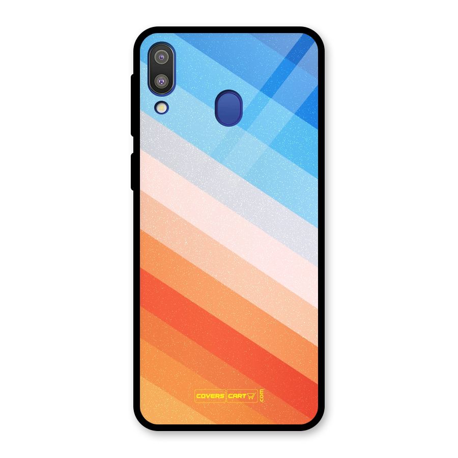 Jazzy Pattern Glass Back Case for Galaxy M20