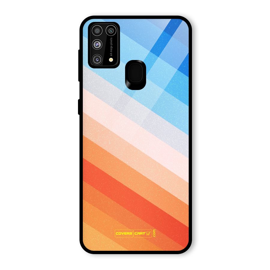 Jazzy Pattern Glass Back Case for Galaxy M31