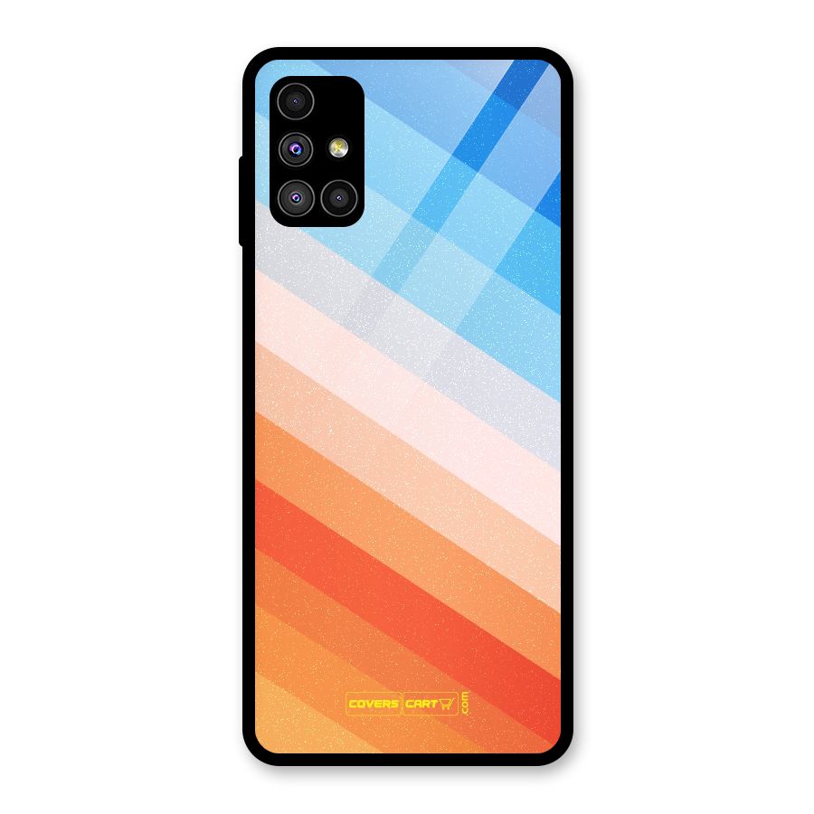 Jazzy Pattern Glass Back Case for Galaxy M51