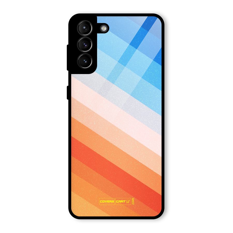 Jazzy Pattern Glass Back Case for Galaxy S21 Plus