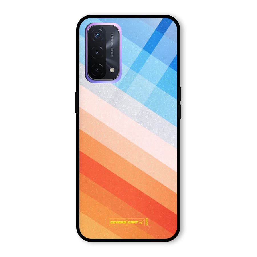 Jazzy Pattern Glass Back Case for Oppo A74 5G