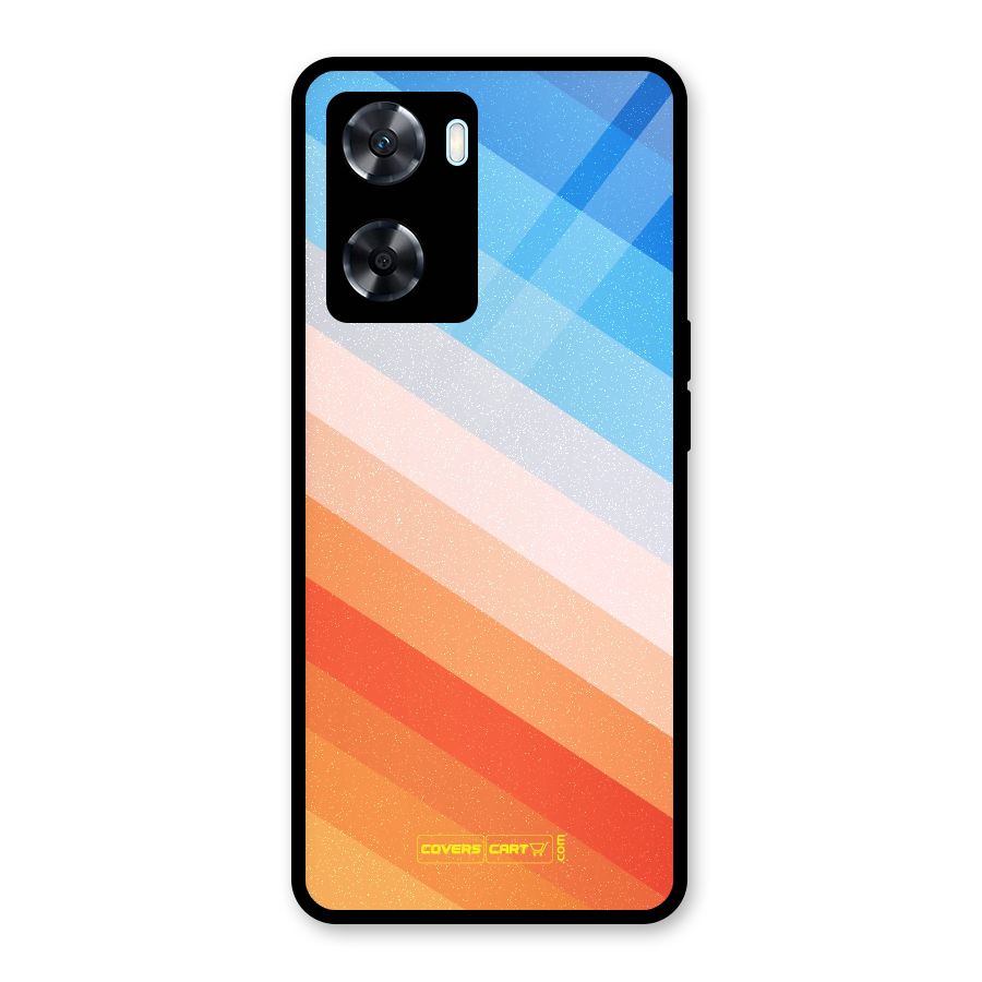 Jazzy Pattern Glass Back Case for Oppo A77