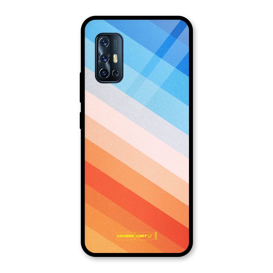 Jazzy Pattern Glass Back Case for Vivo V17