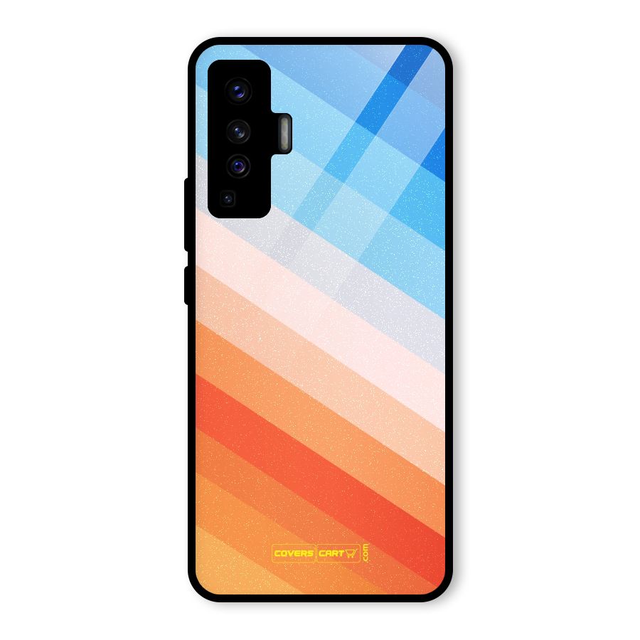 Jazzy Pattern Glass Back Case for Vivo X50