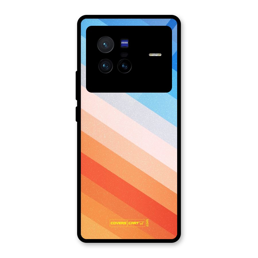 Jazzy Pattern Glass Back Case for Vivo X80