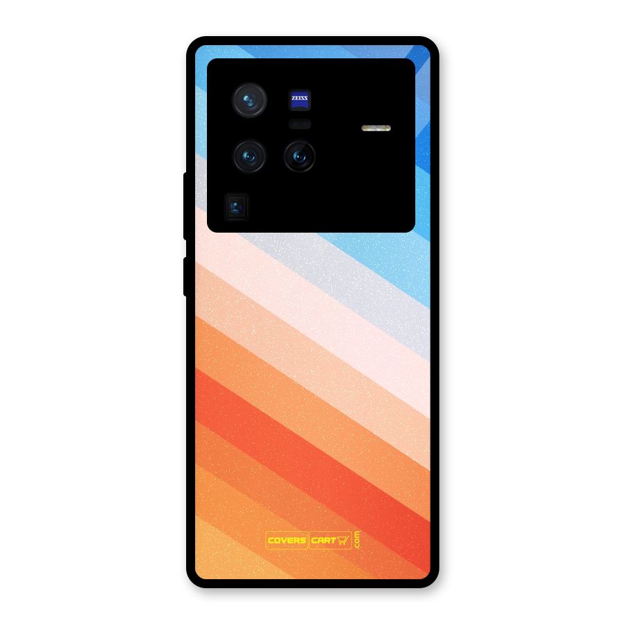Jazzy Pattern Glass Back Case for Vivo X80 Pro