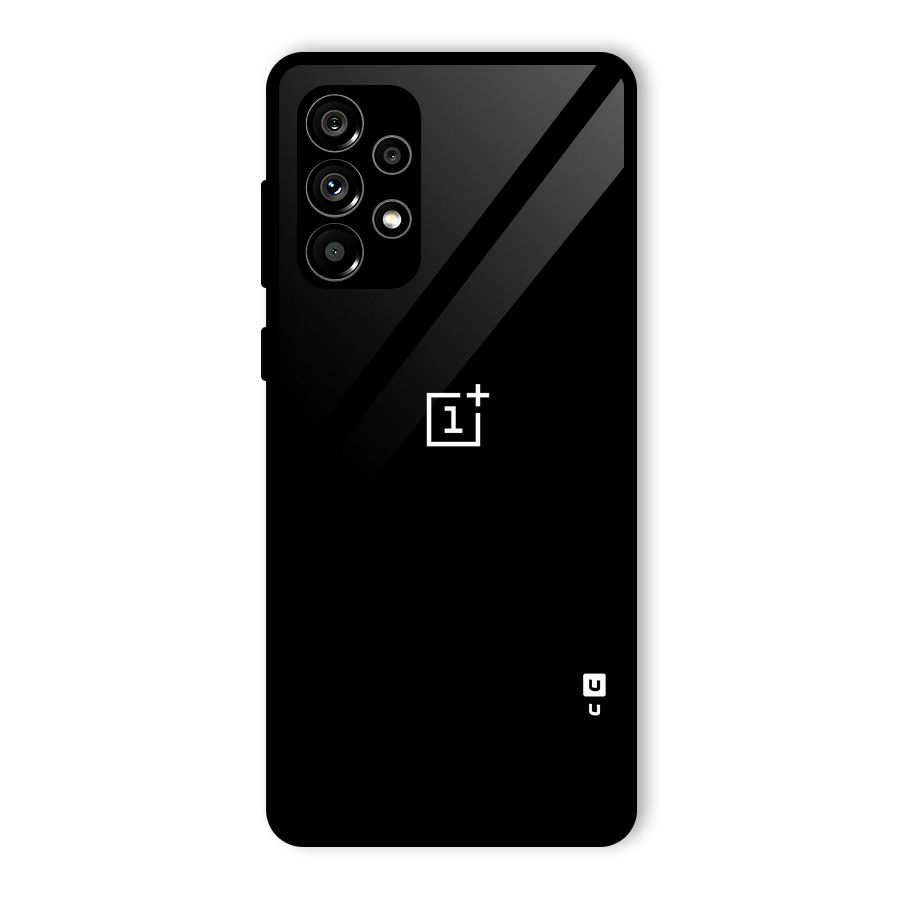Jet Black OnePlus Special Glass Back Case for Galaxy A73 5G