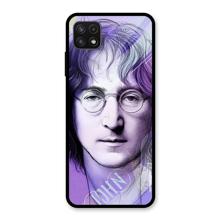 John Lennon Artwork Glass Back Case for Galaxy A22 5G